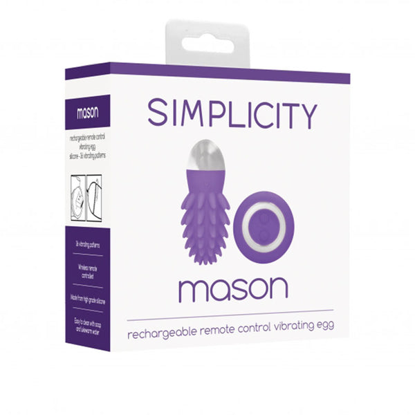 Simplicity Mason - Rechargeable Remote Control Vibrating Egg - Purple