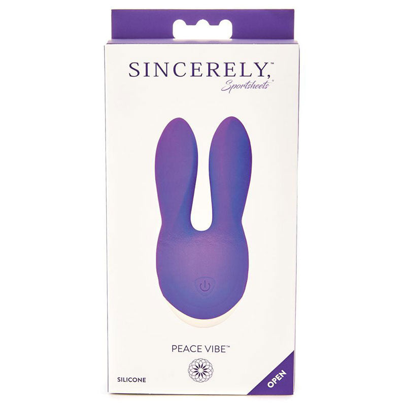 Sincerely, Sportsheets Peace Vibe Rechargeable Silicone Flexible Vibrator Purple