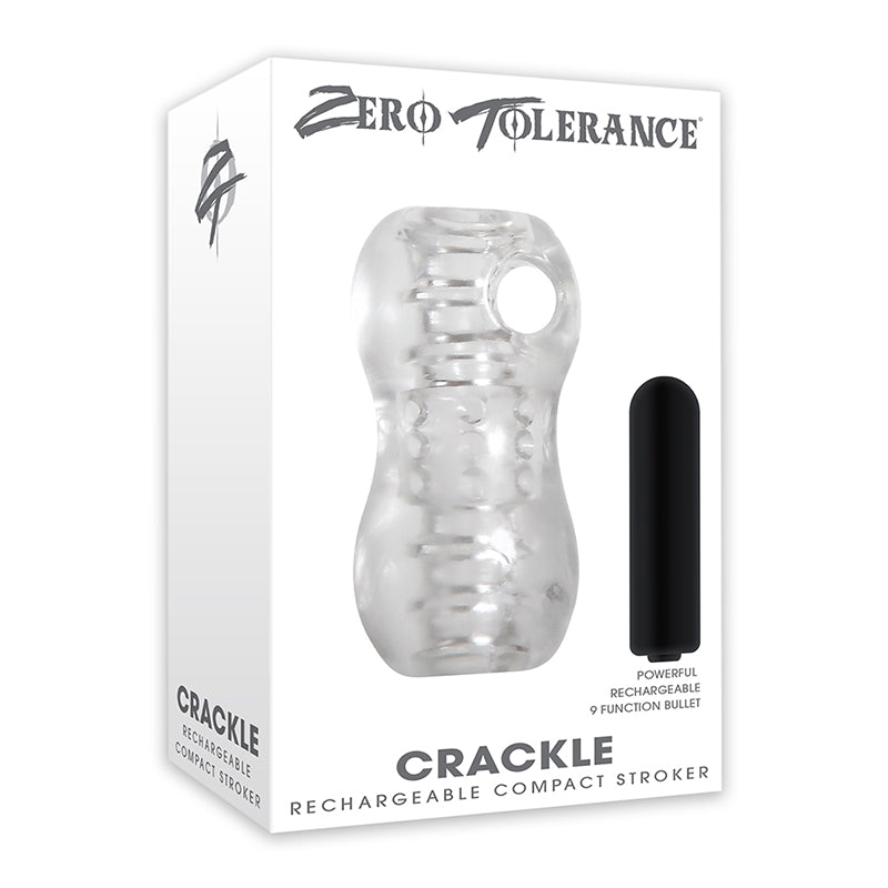 ZT The Crackle Stroker Removeable USB Rechargeable 9 Function Bullet Cord Included Adult DVD Download Code Jack Lube Sample Waterproof