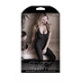 Sheer Black to Reality Opaque Texture Bodystocking Black