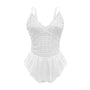 Neely Lace Romper Powder White X-Large