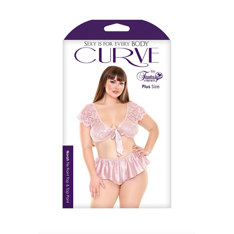 Norah Tie Front Top & Tap Pant- L/XL