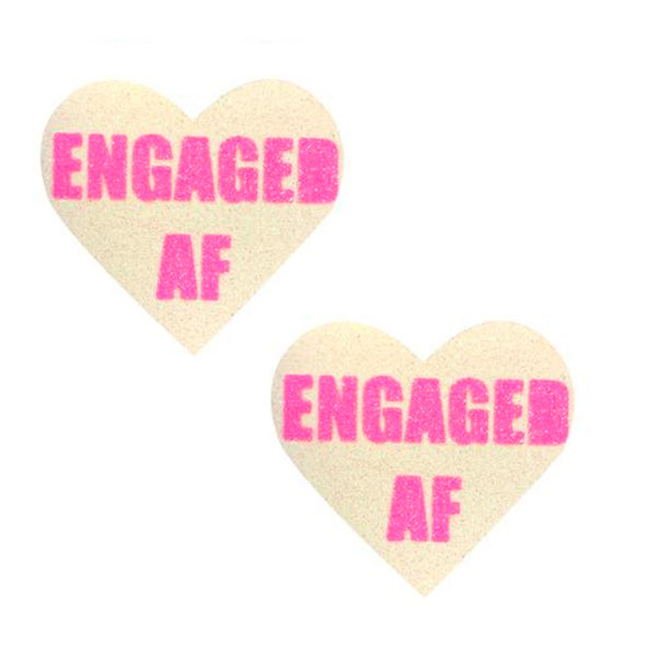 Neva Nude Engaged AF Neon Glitter I Heart U Pasties