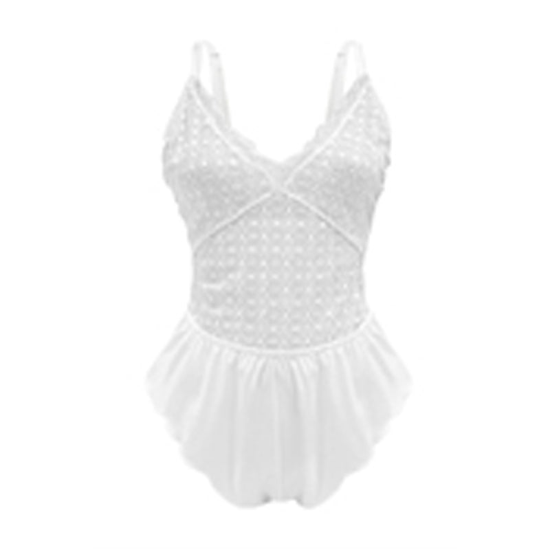 NEELY LACE ROMPER 3X WHITE