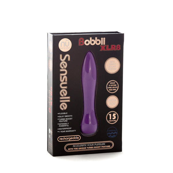 Nu Sensuelle Bobbii Xlr8 15 Func Turbo Flexi Vibe - Purple