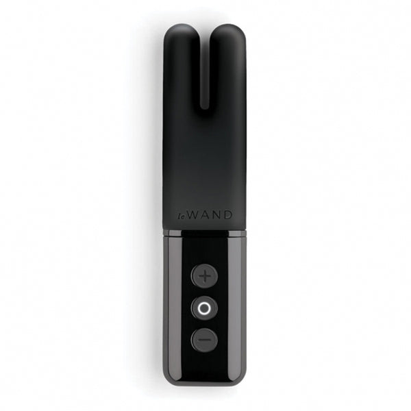 Le Wand Chrome Deux Rechargeable Silicone Mini Vibrator Black