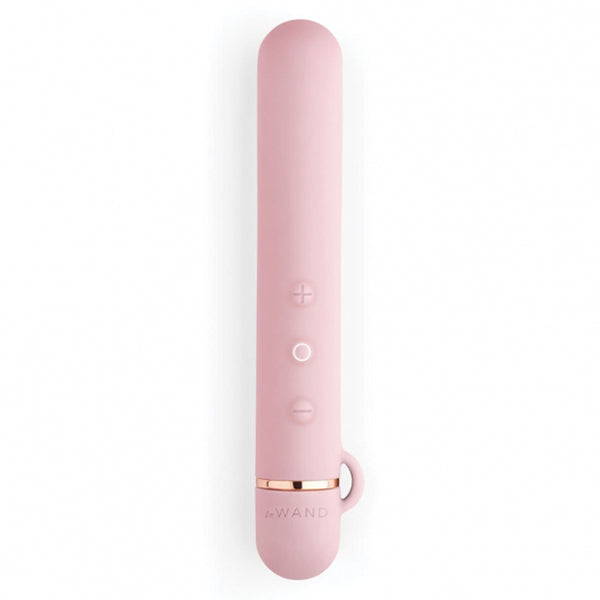 Le Wand Chrome Baton Rechargeable Silicone Mini Vibrator Rose Gold