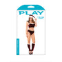 Sleigh My Name Costume Set; Hat, Long Line Bra, Panty, and Leg Warmers  S/M