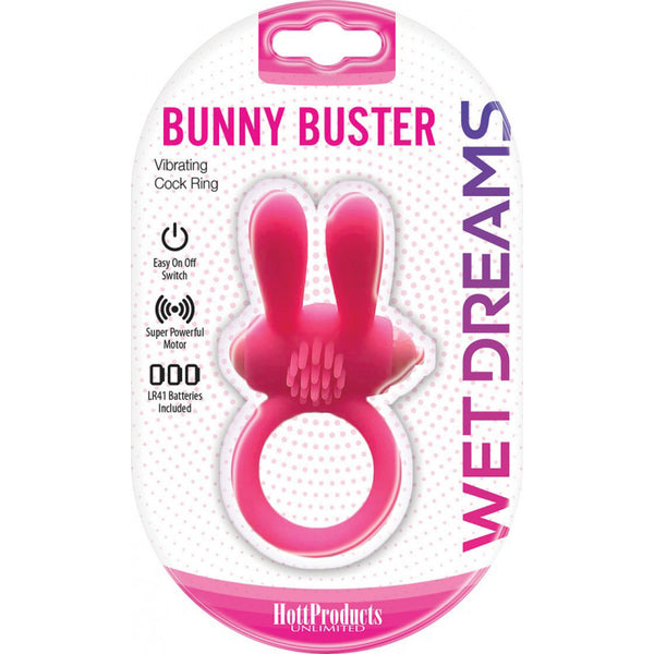 Wet Dreams Bunny Buster Cock Ring With Turbo Bunny