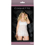 Sheer Babydoll W/ Eyelash Lace Detailing & G-String White OS XL