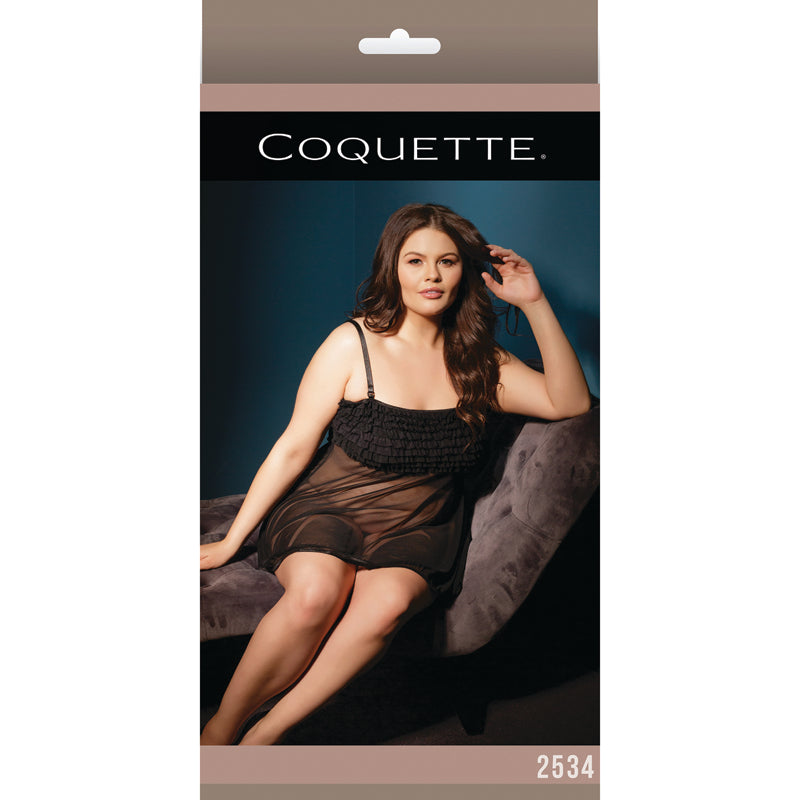 Ruffle Baby Doll Black XL