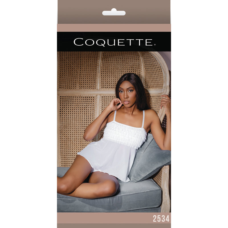 Ruffle Baby Doll White OS