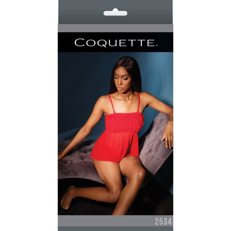 Ruffle Baby Doll Red OS