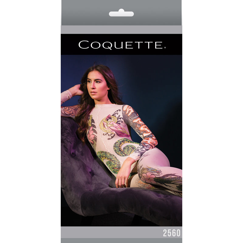 Tattoo Print Body Stocking Nude OS Packaging Box