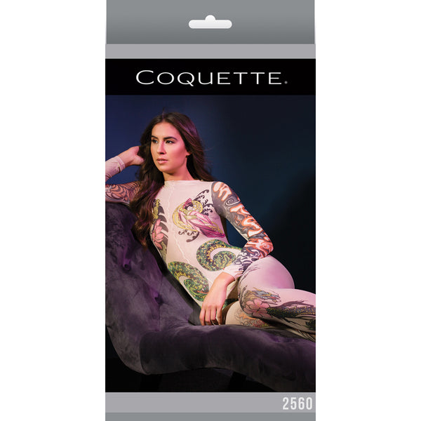 Tattoo Print Body Stocking Nude OS Packaging Box