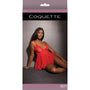 Mesh/Lace Trim Babydoll And Thong Red OS Packaging Box