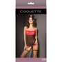 Nurse Top With G-String Black/Red OS