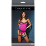 Teddy W/ Leg Garters Magenta/Black OS Packaging Box