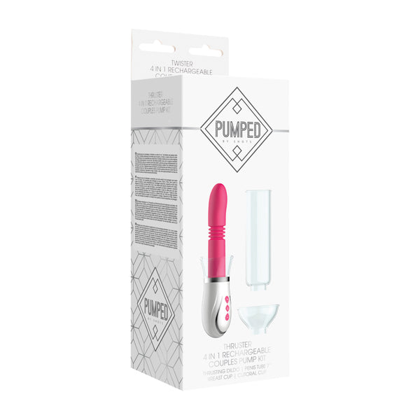 Thruster - 4 in 1 Rechargeable Couples Pump Kit - Pink