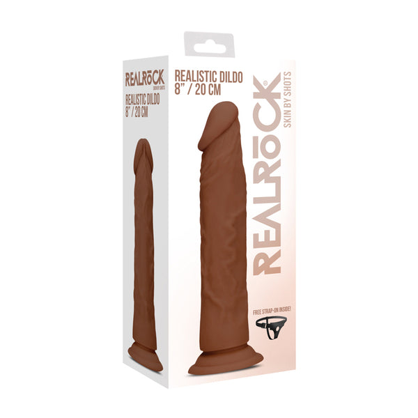 Realrock - 8* / 20 cm Realistic Dildo - Brown