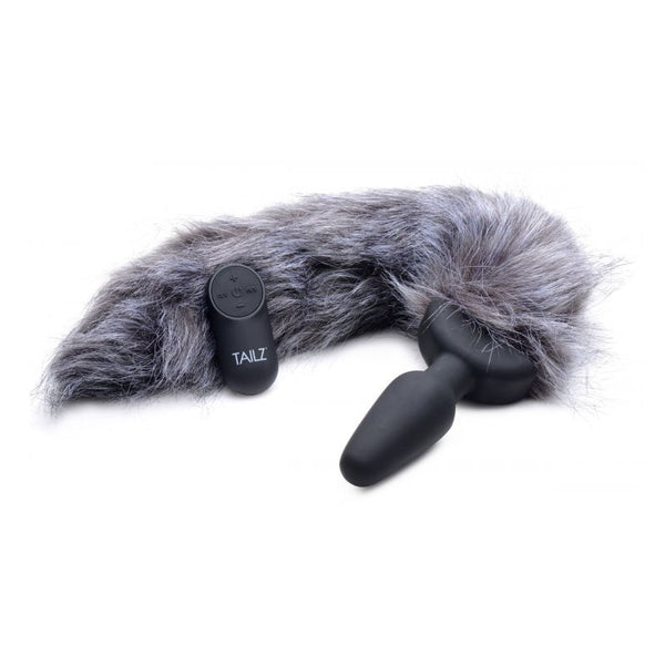 TZ Vibrating Gray Fox Tail