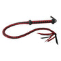Premium Red & Black Leather Whip