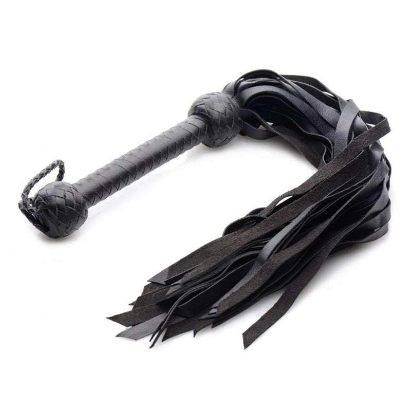 Premium Deerskin Flogger - Black on Black