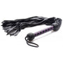 Premium Deerskin Flogger - Black on Purple