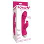Curve Toys Power Bunnies Wiggles Rechargeable Silicone G-Spot Rabbit Vibrator Pink
