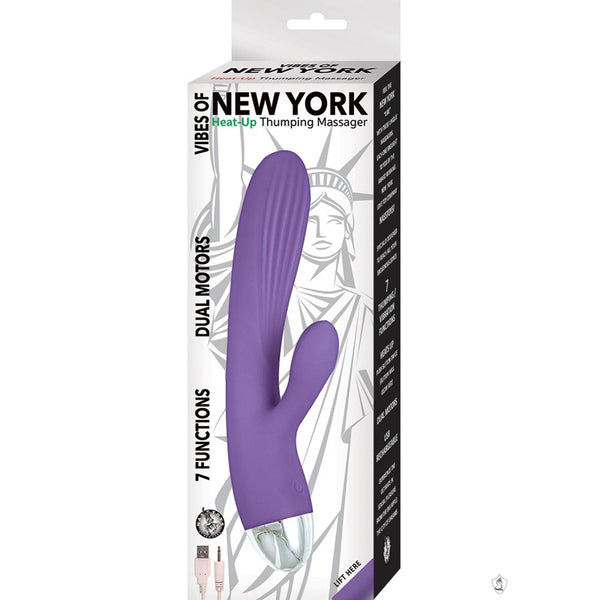 New York HeatUp Thumping Massager Purple