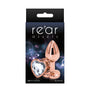 Rear Assets Rose Gold Heart Plug Small Clear