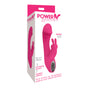 Curve Toys Power Bunnies Flutters Rechargeable Silicone G-Spot Rabbit Vibrator Pink