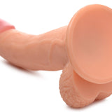 7.5 Inch Dildo with Balls - Light - Royal Sins