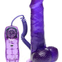 7.5 Inch Suction Cup Vibrating Dildo - Purple - Royal Sins