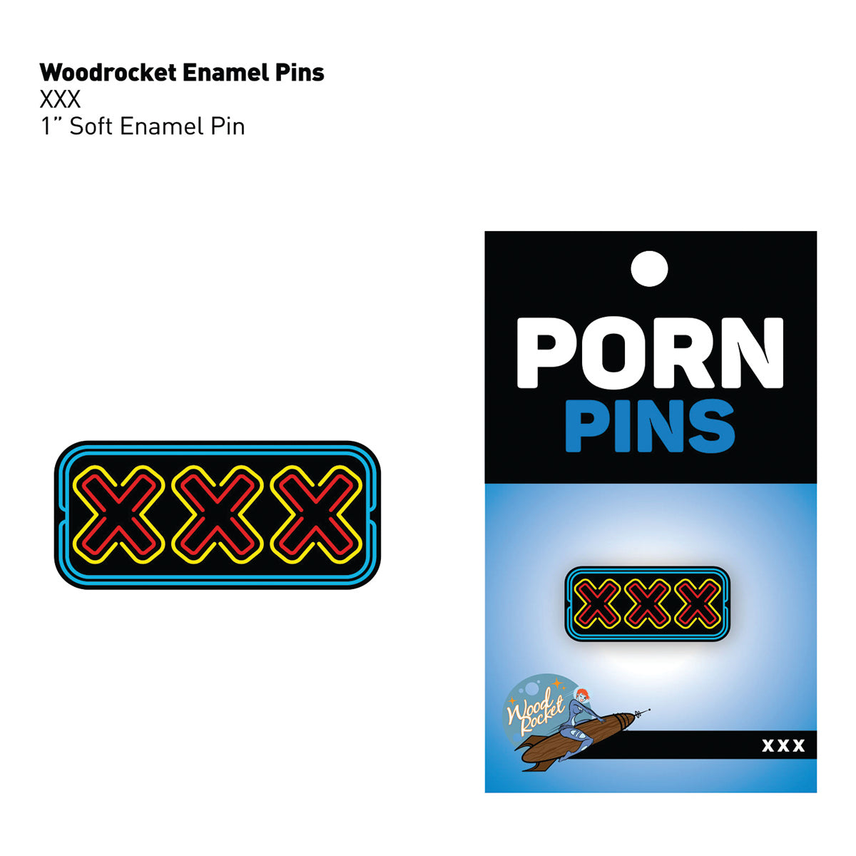 Wood Rocket XXX Pin