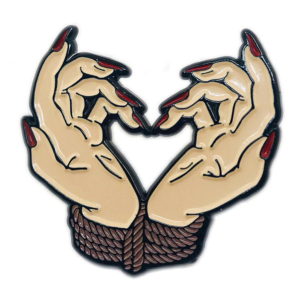 Geeky &amp; Kinky Bound By Love Hands Pin