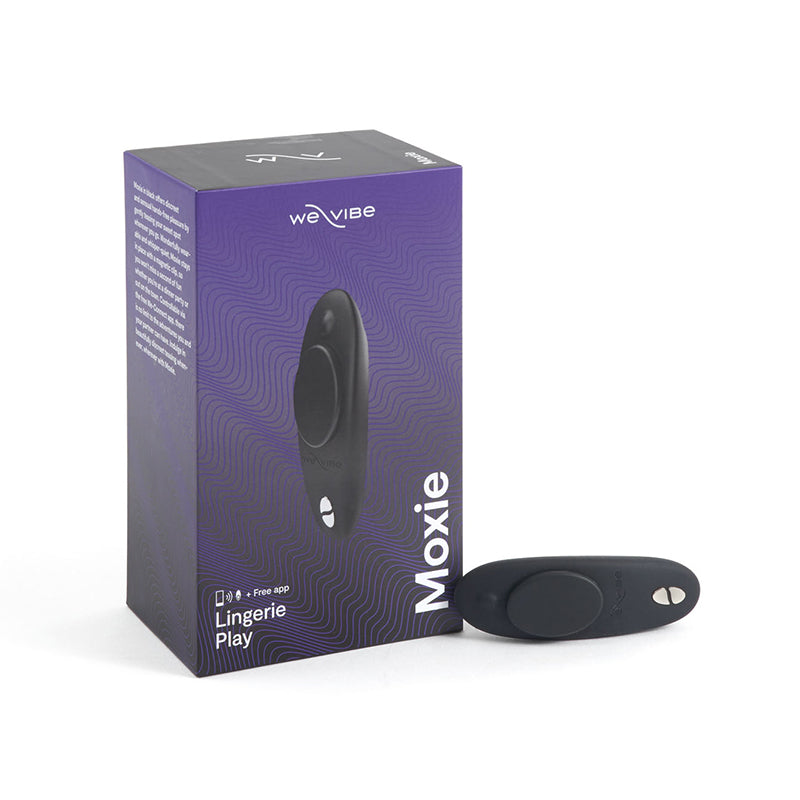 We-Vibe Moxie Rechargeable Remote-Controlled Silicone Wearable Clitoral Vibrator Satin Black