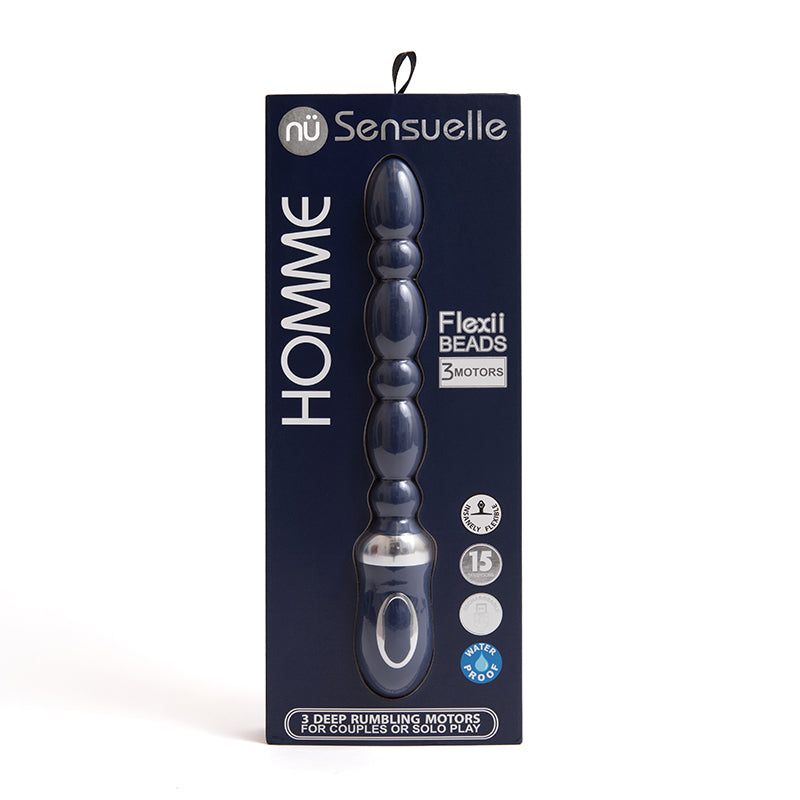 Nu Sensuelle Homme Flexii Beads Rechargeable Navy Blue