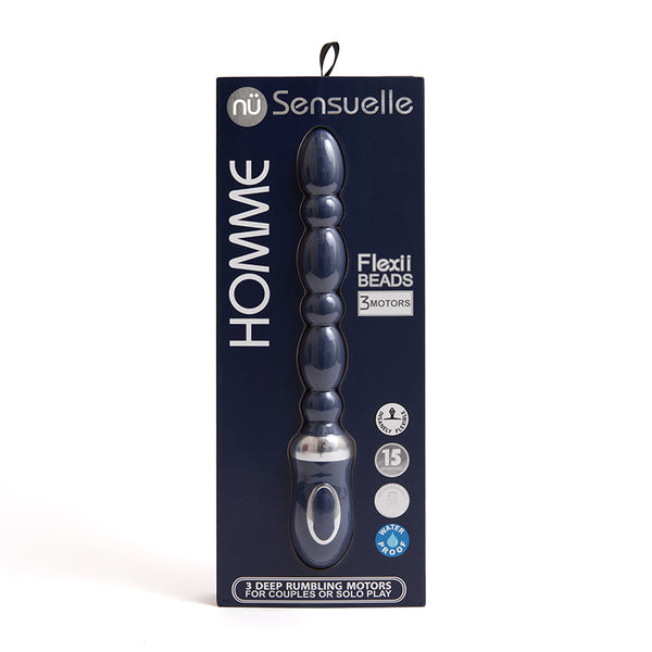 Nu Sensuelle Homme Flexii Beads Rechargeable Navy Blue