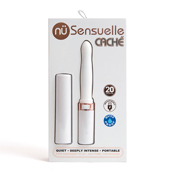 Nu Sensuelle Cache 20-Function Vibe Rechargeable White/White
