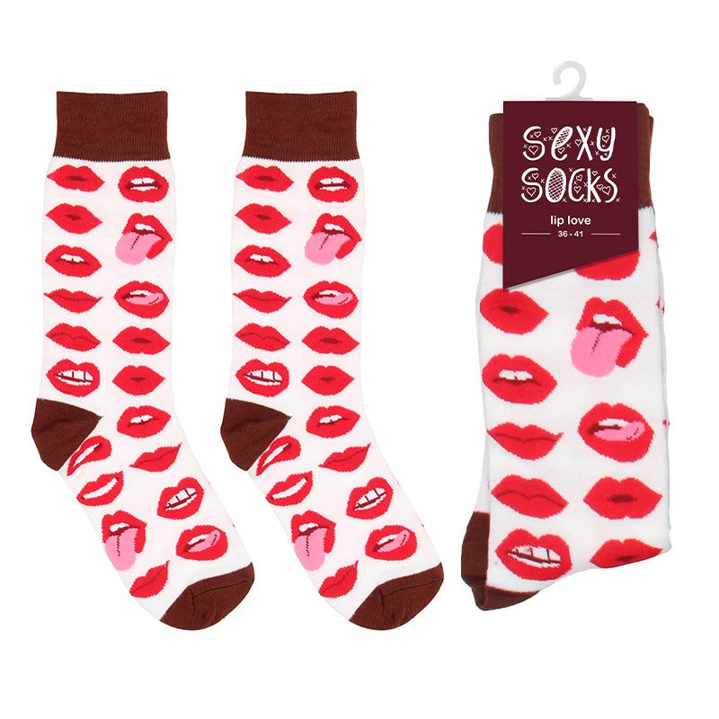 Shots Sexy Socks Lip Love S/M