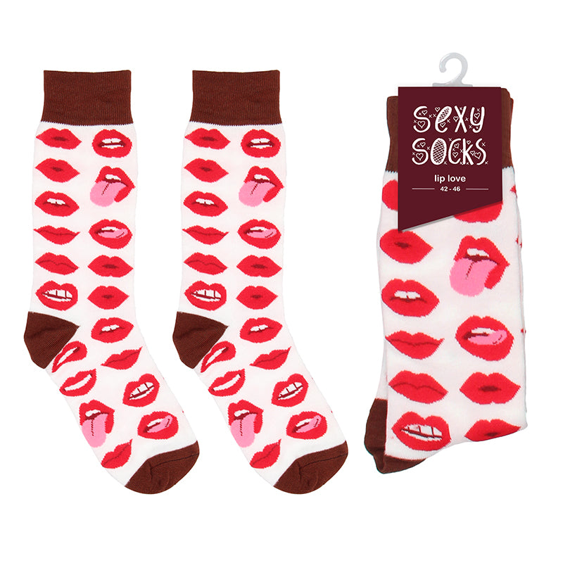 Shots Sexy Socks Lip Love M/L