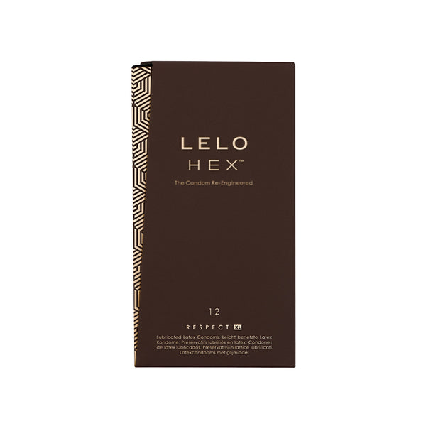 LELO HEX Respect XL Lubricated Latex Condoms 12-Pack