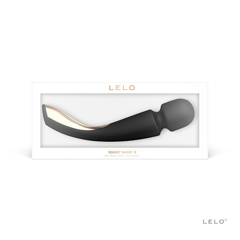LELO SMART WAND 2 Large Rechargeable Wand Vibrator Black Rechargeable Wand Massager