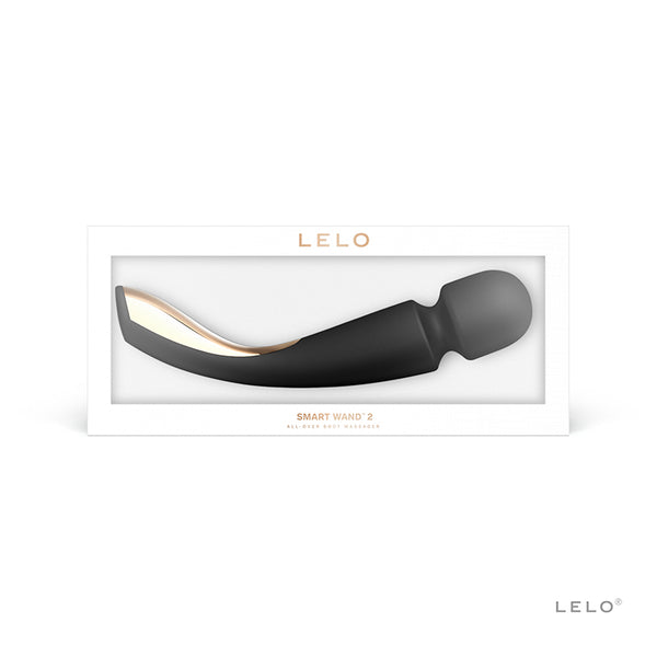 LELO SMART WAND 2 Large Rechargeable Wand Vibrator Black Rechargeable Wand Massager
