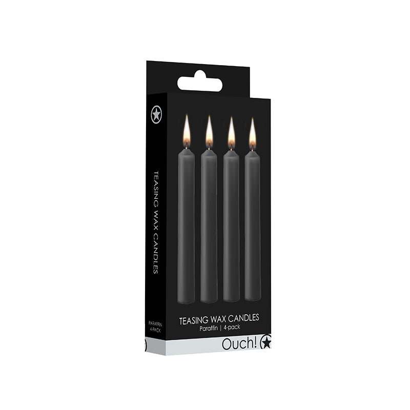 Ouch Teasing Wax Candles Paraffin 4-Pack Black