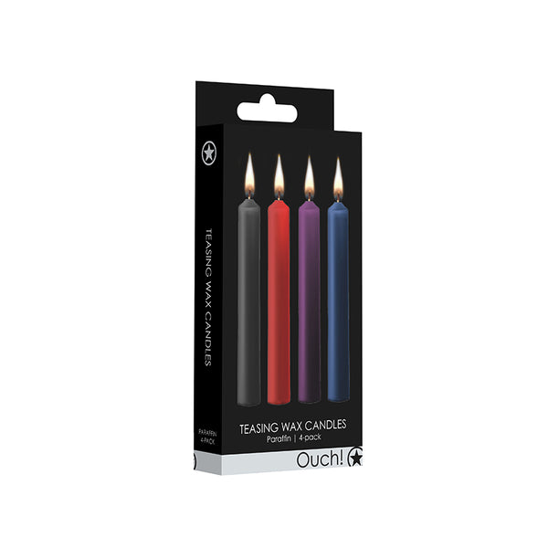 Ouch Teasing Wax Candles Paraffin 4-Pack Mixed Colors