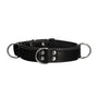Shots Premium Leather Adjustable Bondage Collar Black