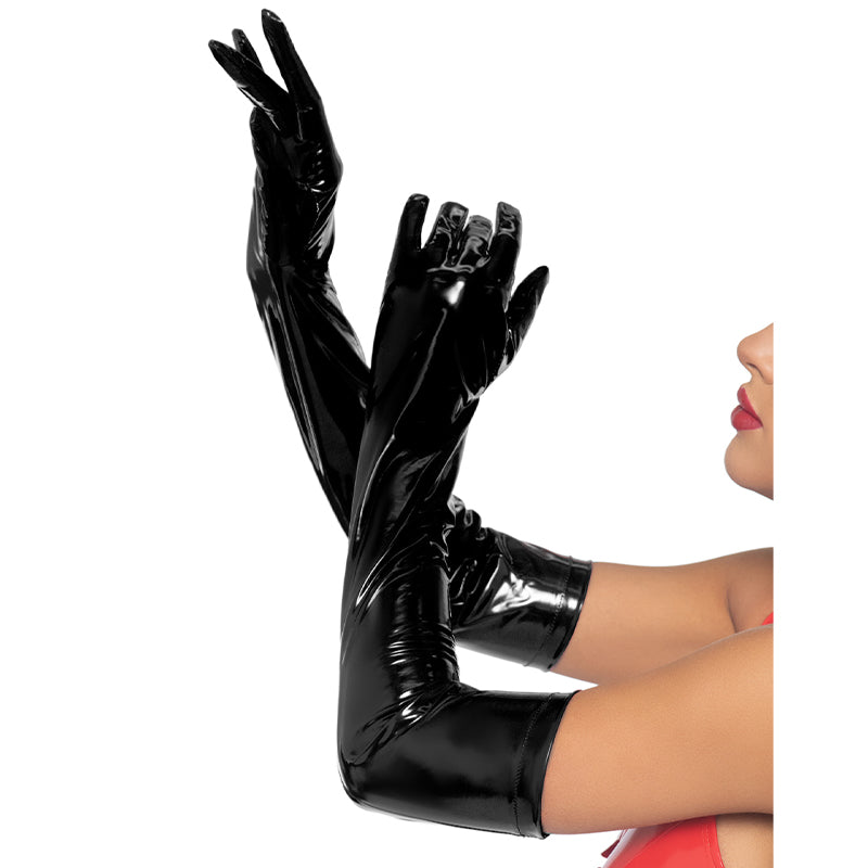 Vinyl gloves Black Large