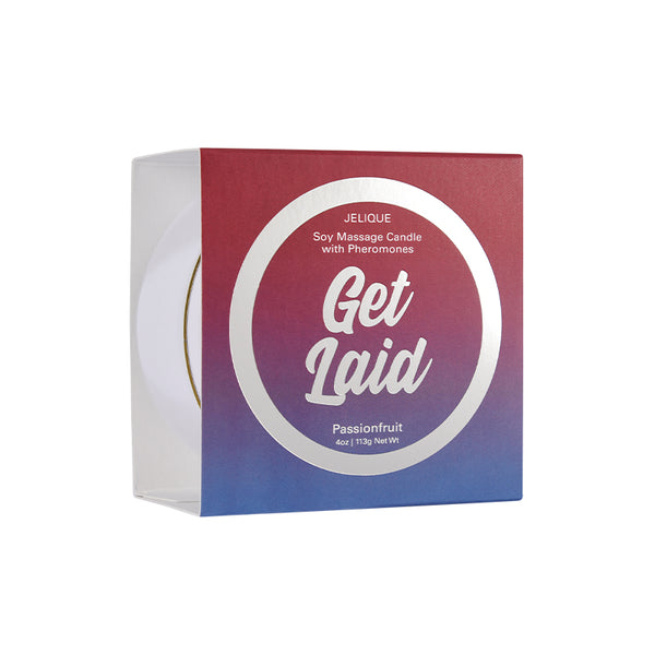 Jelique Get Laid Pheromone Massage Candle Passion Fruit 4 oz/113 g